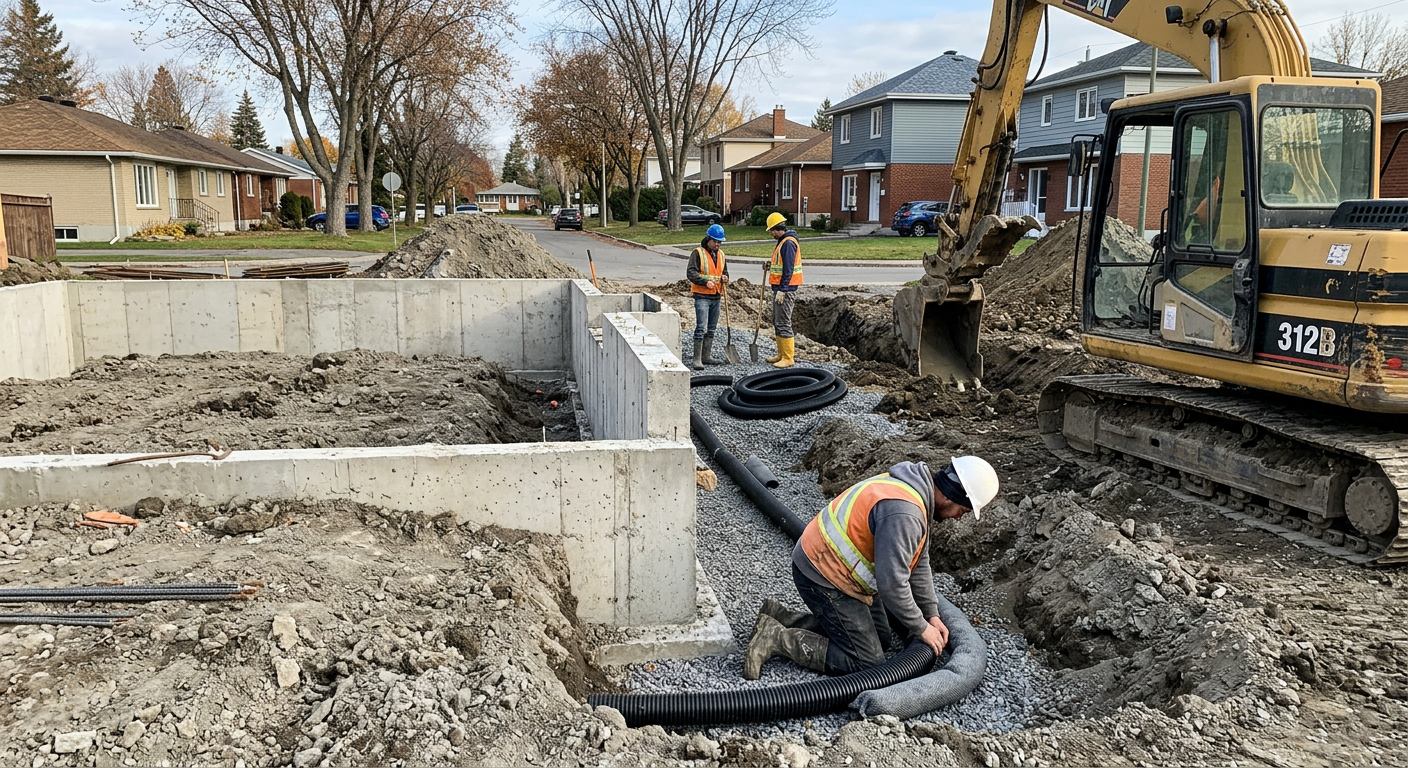 Excavation résidentielle unifamiliale — Saint-François Laval
